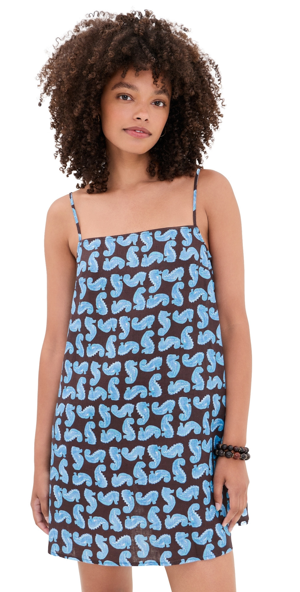 STAUD Laura Linen Mini Dress Seahorse L | Shopbop