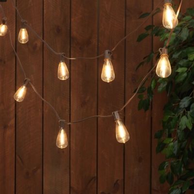 Everlasting Glow 15' Outdoor Solar Patio Light String, Brown | Ashley Homestore