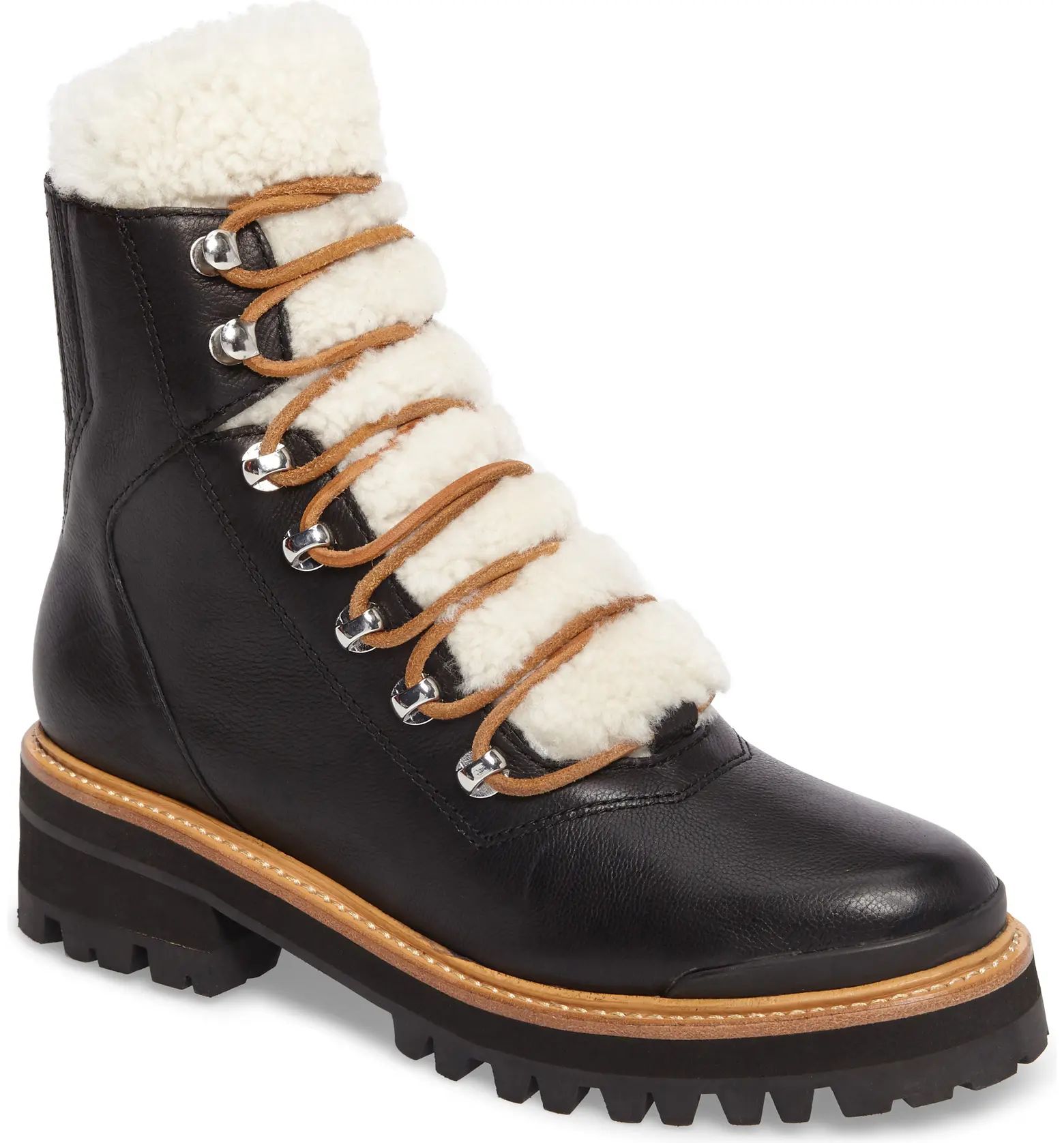 Izzie Genuine Shearling Lace-Up Boot | Nordstrom