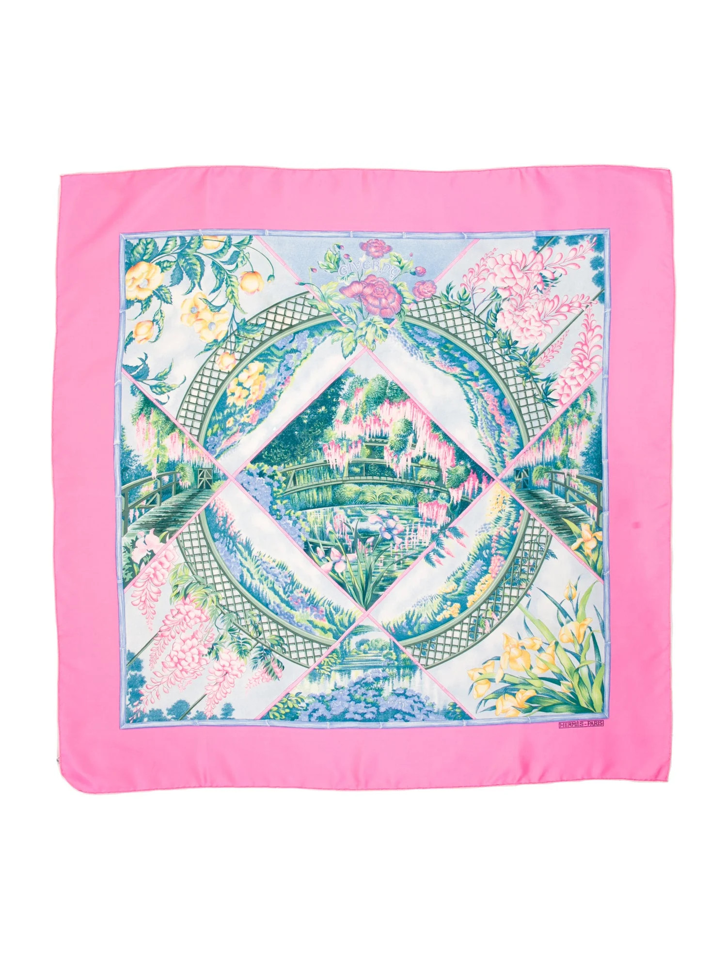 Hermès Giverny Silk Scarf - Pink Scarves and Shawls, Accessories - HER839320 | The RealReal | The RealReal