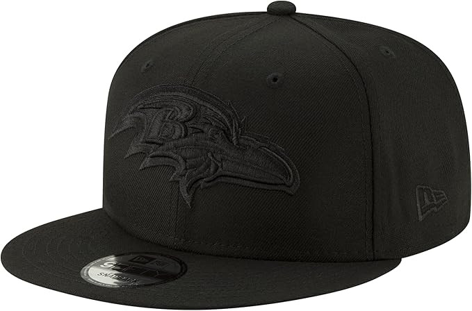 New Era NFL 9FIFTY Black On Black Adjustable Snapback Hat Cap One Size Fits All | Amazon (US)