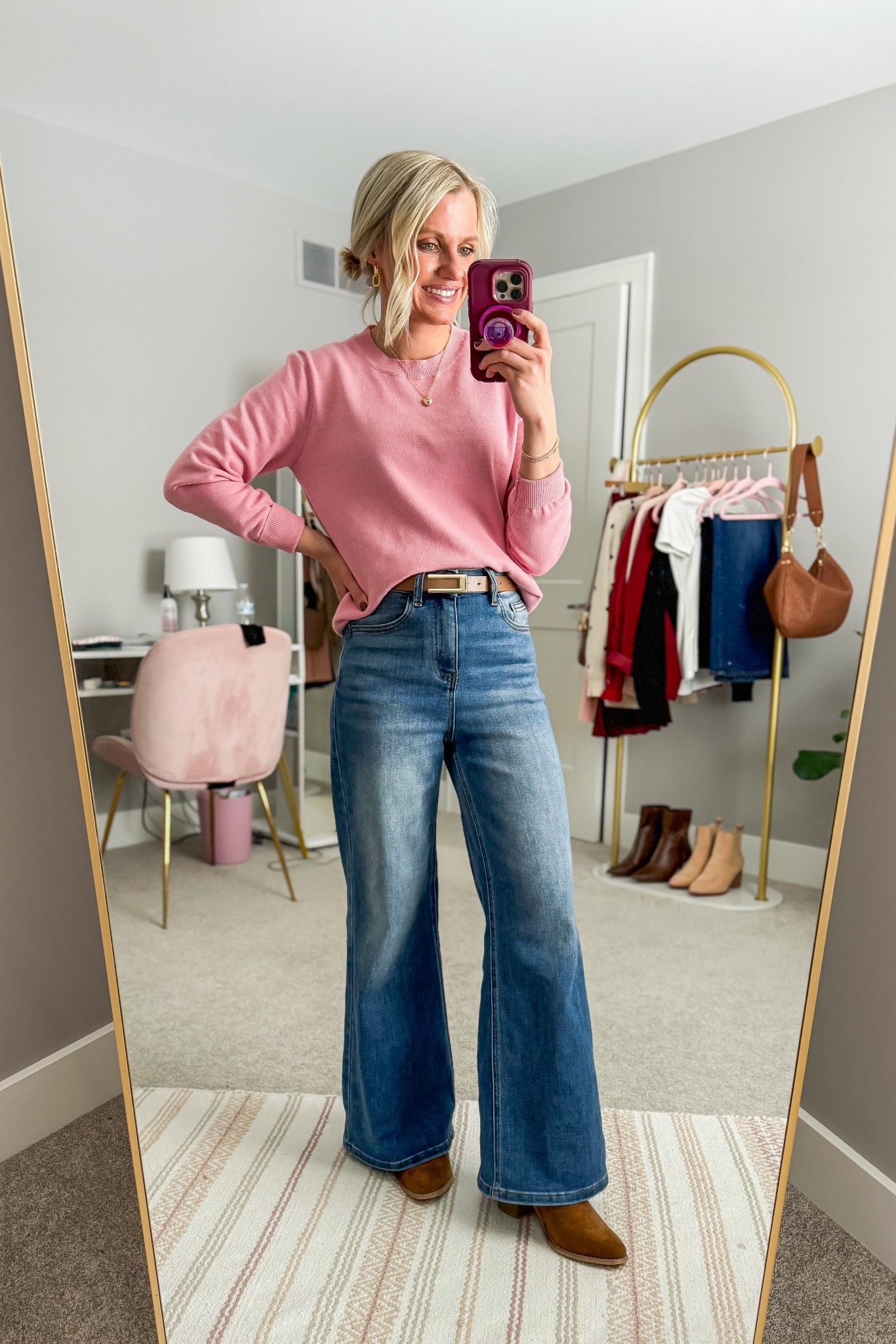 I love this pink sweater for Valentine’s Day! It also can be worn all year round! 
Jeans- 24
Sweater- smalll Red

#LTKValentine #LTKOver40 #LTKPetite