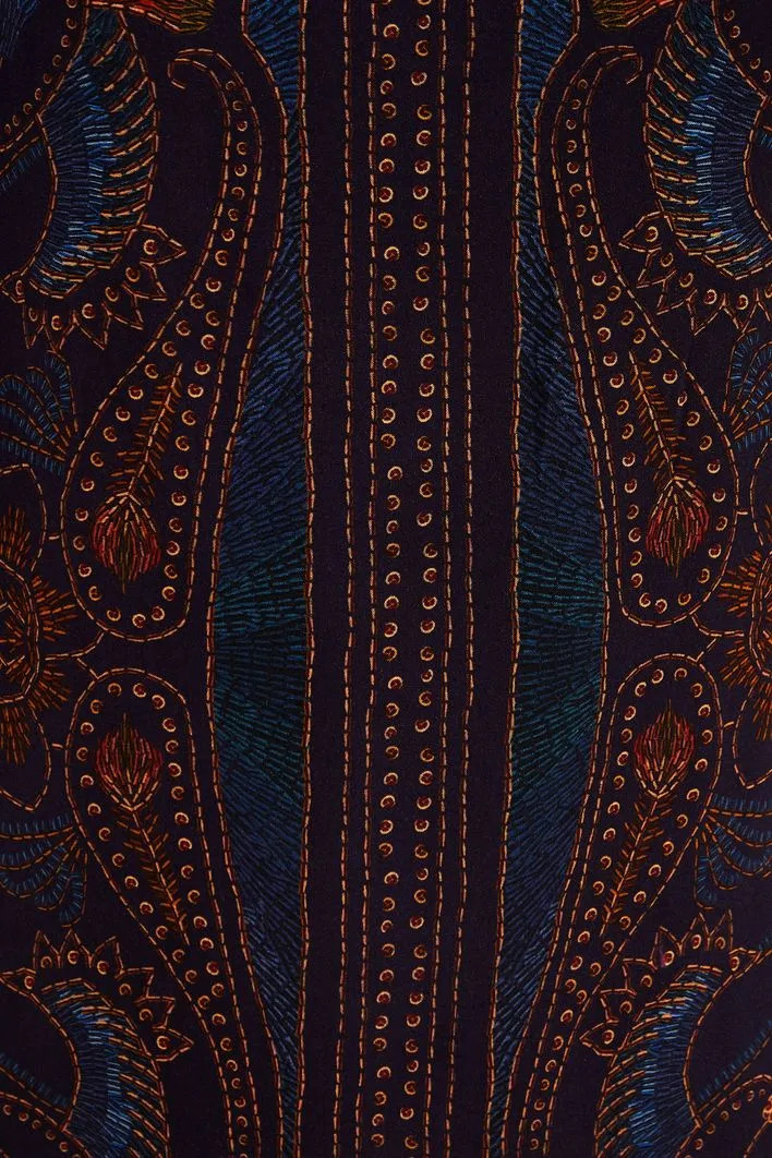 Vestido Curto Manga Brilho De Tucano Lenço | Farm Rio (BR)