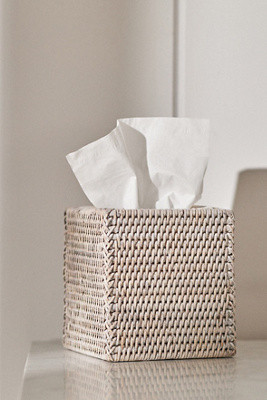 Handwoven Rattan Tissue Box Cover | Anthropologie (US)