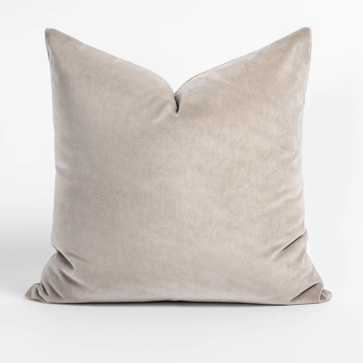Mason Velvet 20x20 Pillow, Mushroom | Tonic Living