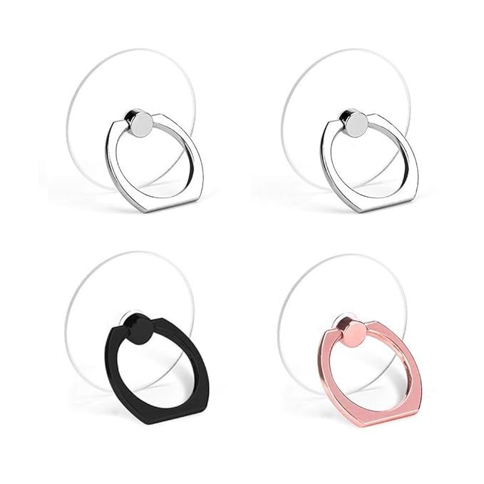 Cell Phone Ring Holder, Transparent Phone Ring Holder 360°Rotation Finger Ring Stand Phone Ring ... | Amazon (US)
