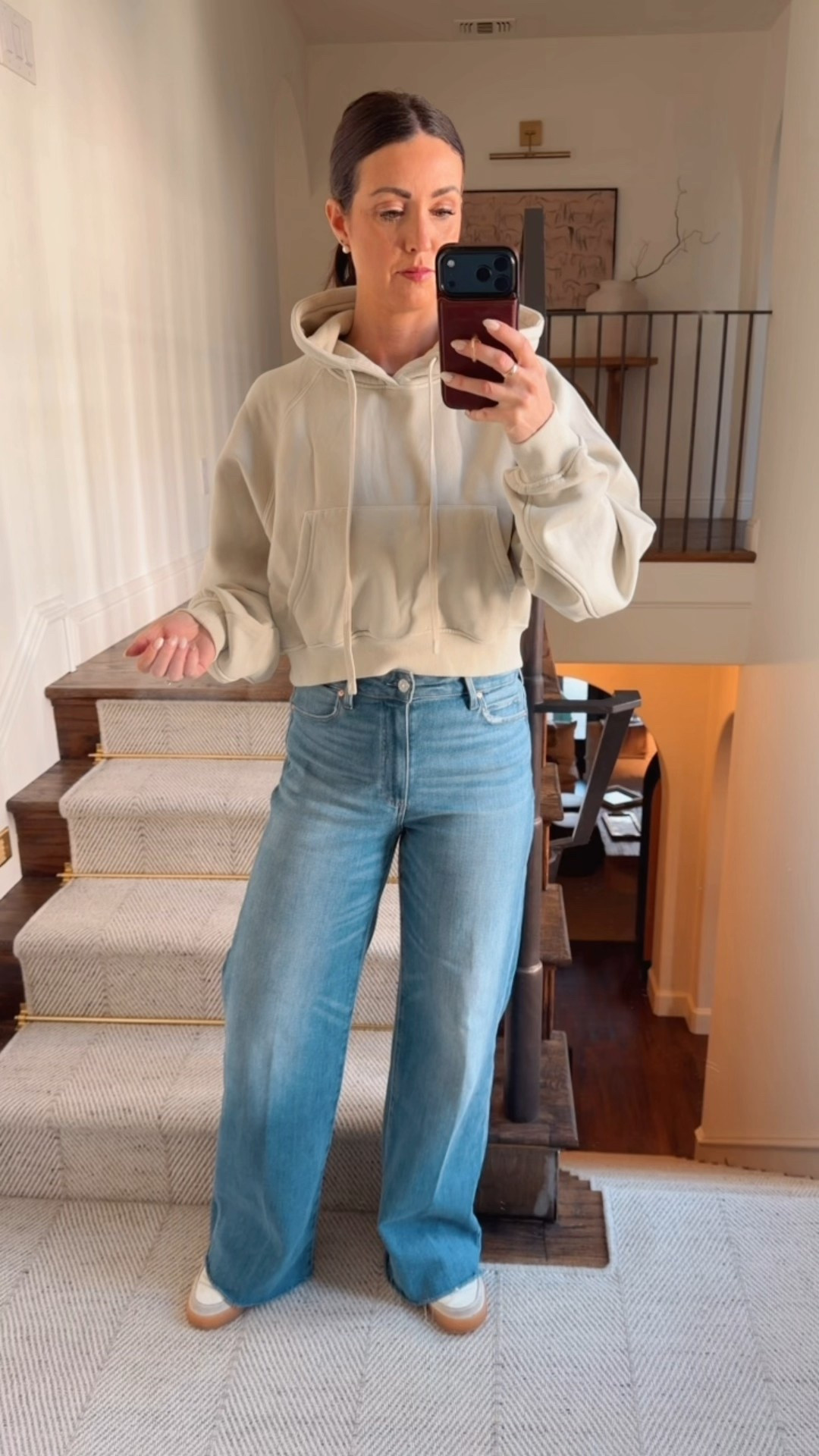 Favorite jeans I’ve found in a long time! Worth the splurge 

#LTKOver40 #LTKgrwm