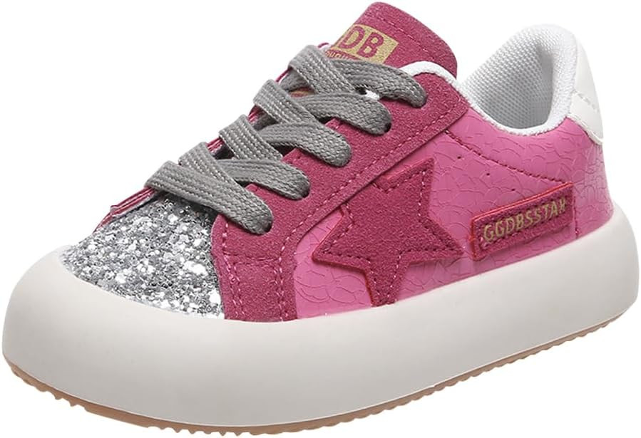 Girls Sneakers Glitter Tennis Shoes Lightweight Non-Slip Running Walking Shoes for Toddler/Little... | Amazon (US)