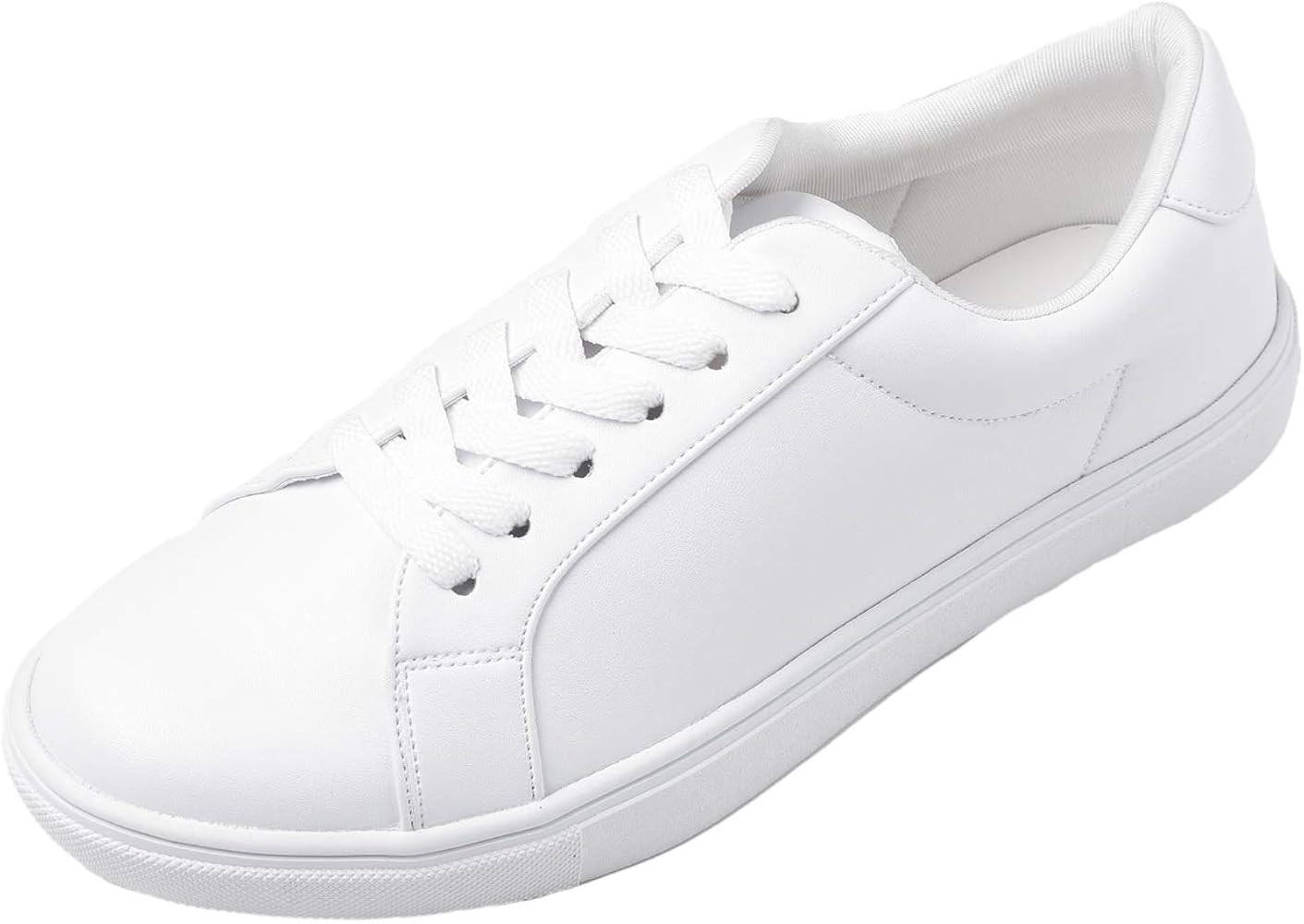 Feversole Women's Featured PU Leather Colorful Lace-Up Sneaker | Amazon (US)