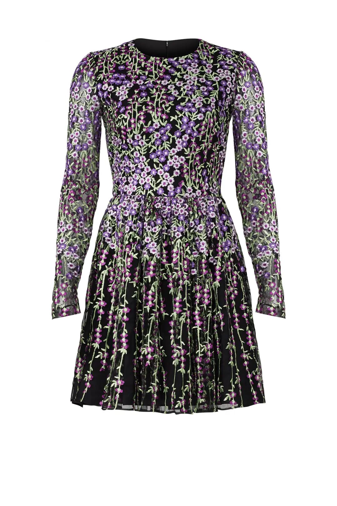 Badgley Mischka Purple Floral Dress | Rent The Runway