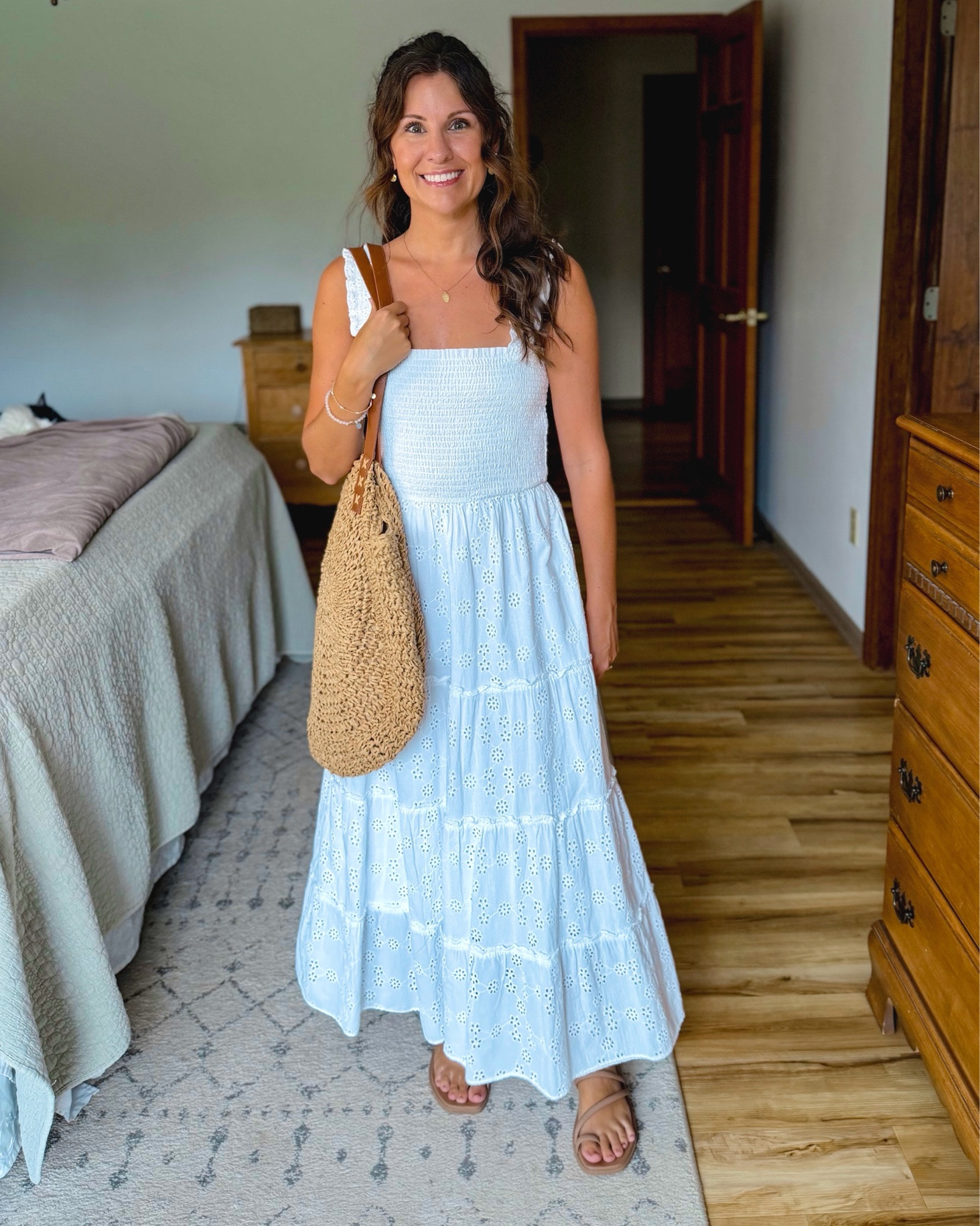 3 ways to wear one white dress🤍
Xs in my dress, 6 in my croc sandals. 

1. Really simple with gold jewelry and a rattan bag.
2. With a pretty boho scarf tied around your waist.
3. With a denim jacket (size xs) and a fun colored crossbody bag.

#LTKPetite #LTKSeasonal #LTKActive