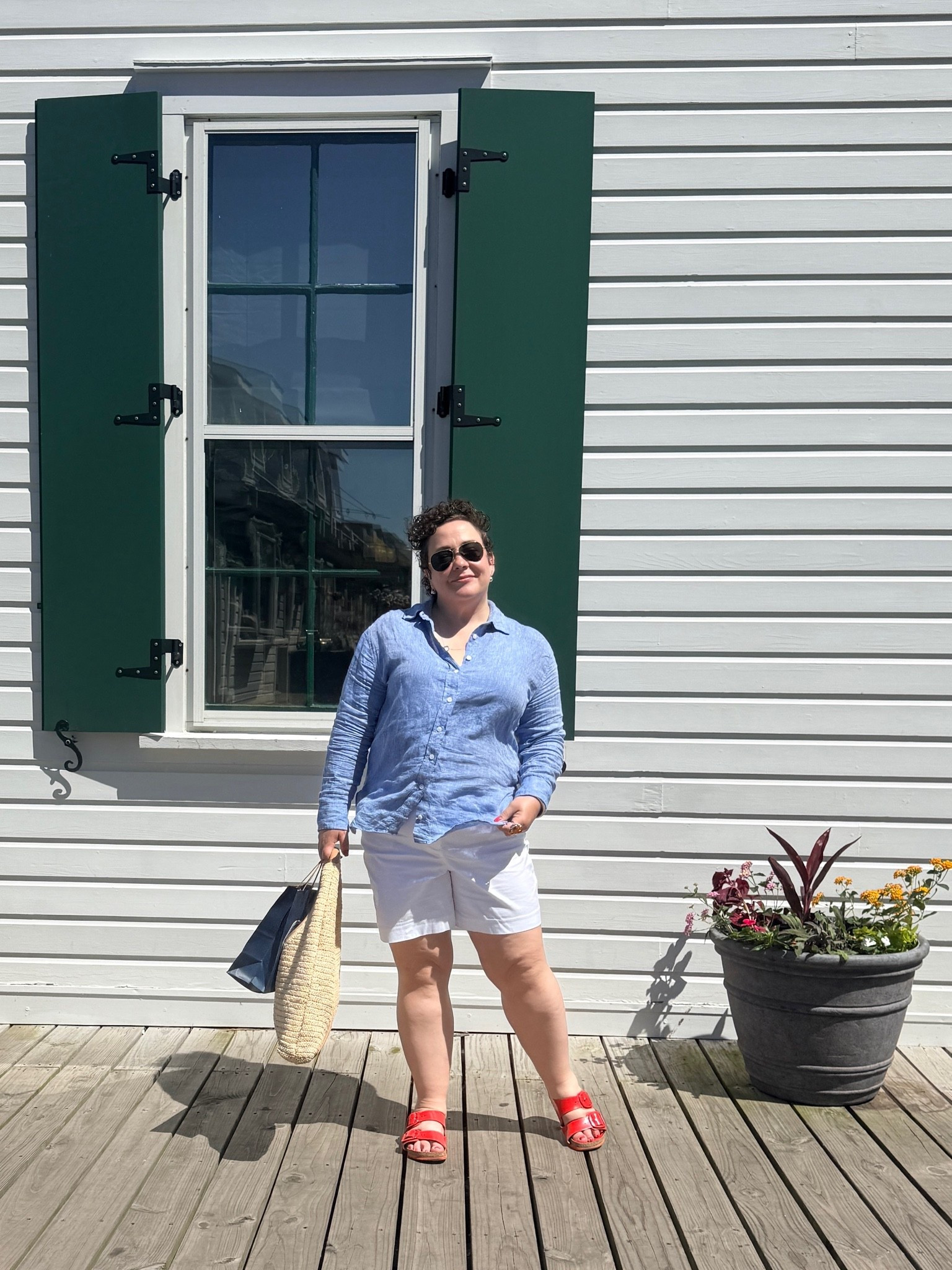 Beach style with @Talbots linen and perfect shorts #talbotsofficial #modernclassicstyle

#LTKootd #LTKOver40