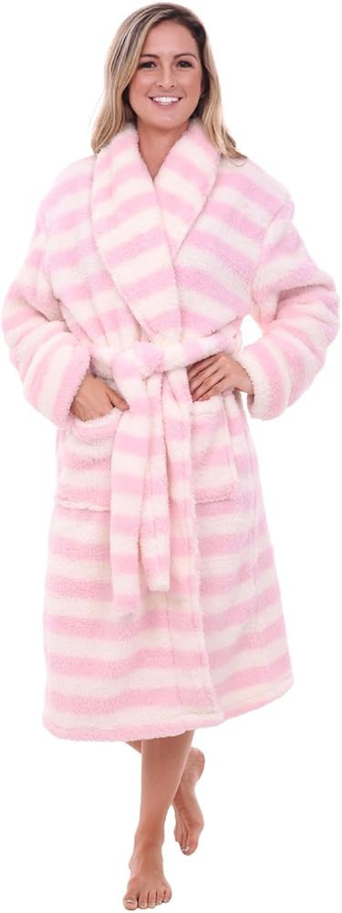 Alexander Del Rossa Women's Plush Fleece Robe, Warm Shaggy Bathrobe | Amazon (US)