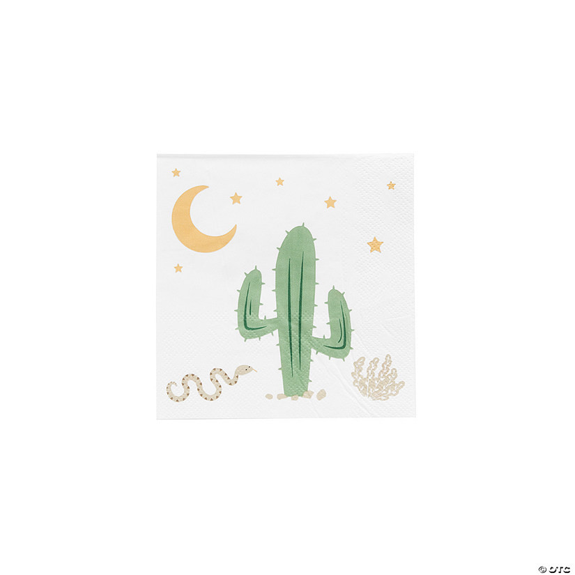 Western Cactus Beverage Napkins - 16 Pc. | Oriental Trading Company