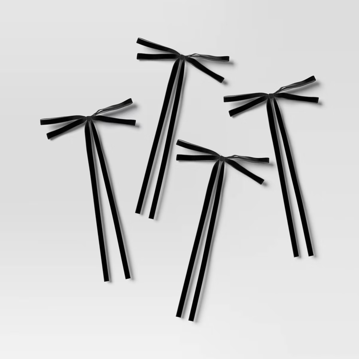 4ct Faux Velvet Fabric Christmas Decorative Bow - Wondershop™ | Target