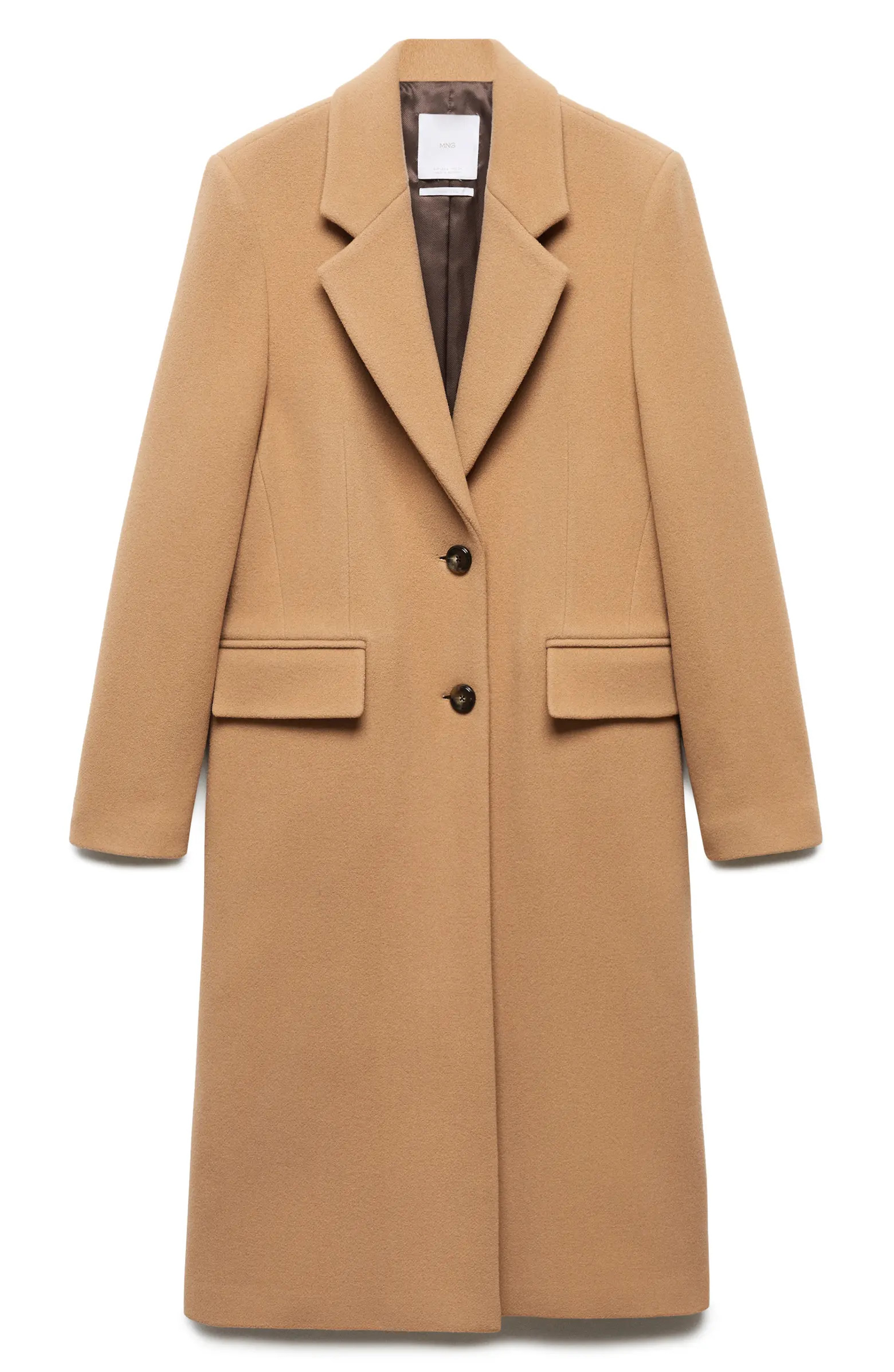 MANGO Virgin Wool Blend Coat | Nordstrom | Nordstrom