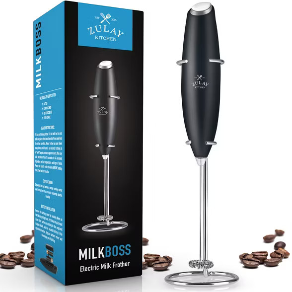 Zulay Kitchen High Powered Milk Frother Handheld Foam Maker for Lattes, Cappuccinos, Matcha, Frap... | Target