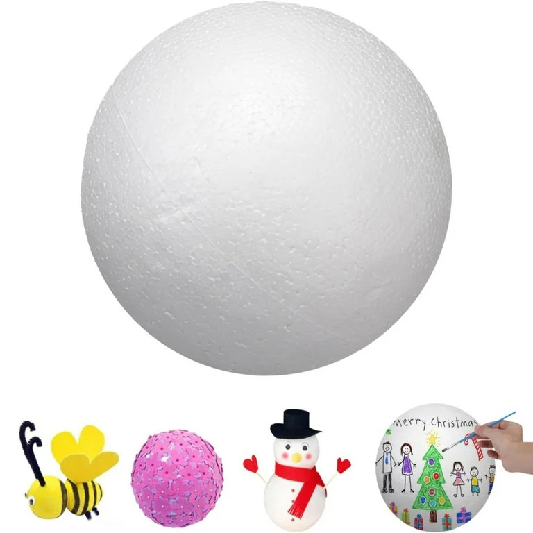 MASLVO Clearance Foam Balls 8 inch Giant Foam Balls Smooth Large White Foam Balls Foam 8inch DIY ... | Walmart (US)