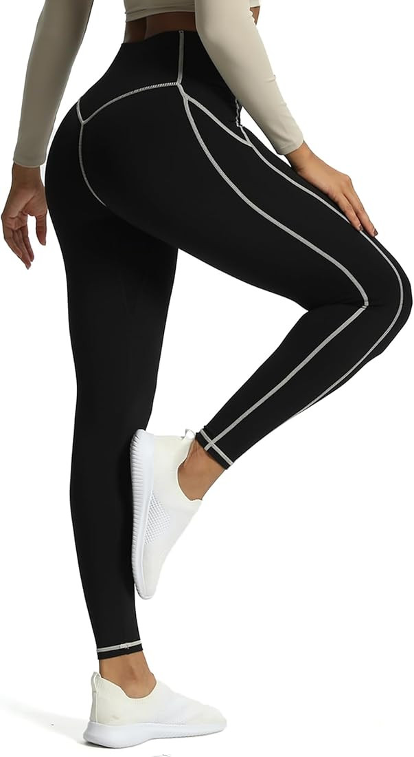 Aoxjox Workout Leggings for Women High Waisted Exercise Athletic Gym Fitness Yoga Lined Leggings ... | Amazon (US)