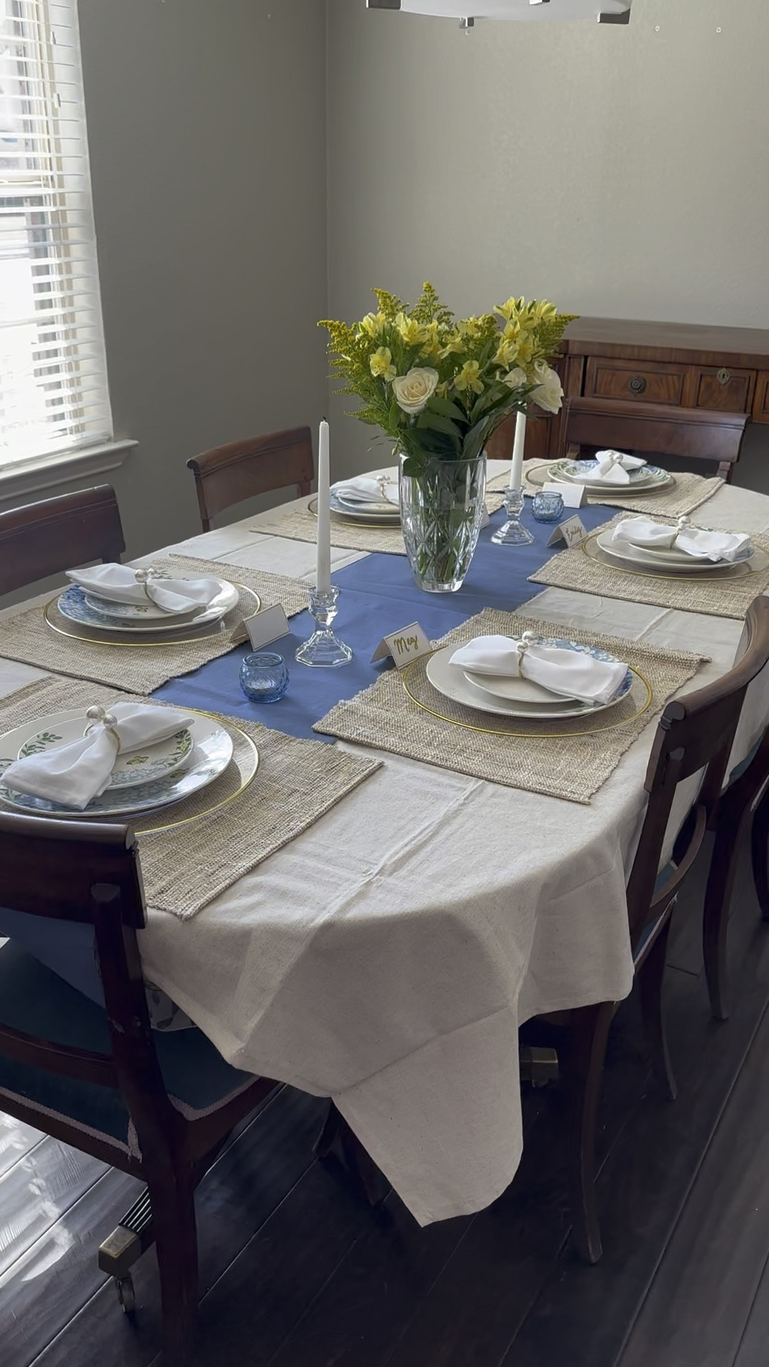 Obsessed with my new table set up for spring! 🌼🩵

#LTKHome #LTKFindsUnder50 #LTKStyleTip