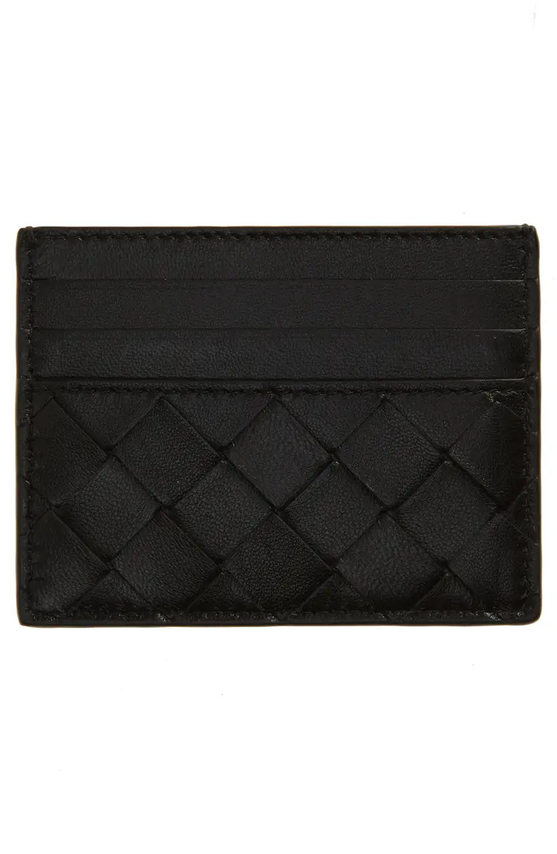 Intrecciato Leather Card Case | Nordstrom