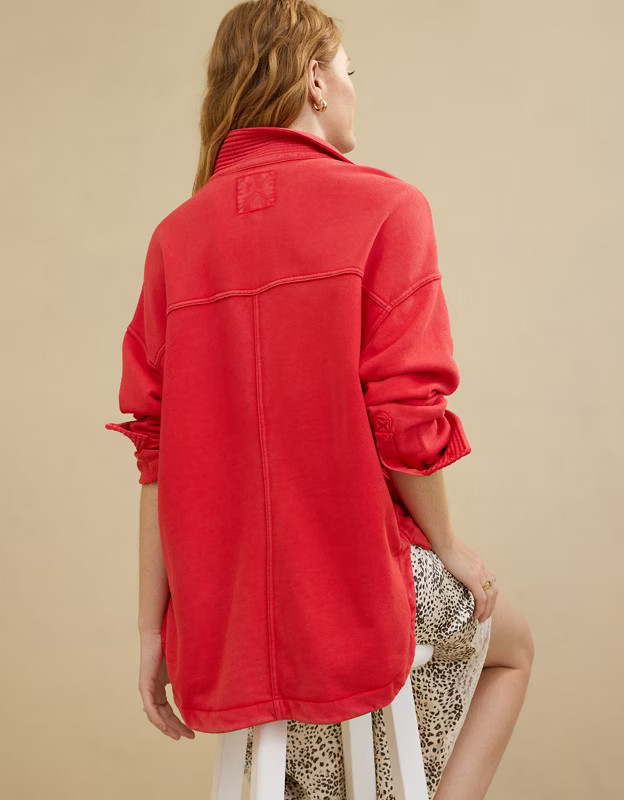 Aerie Popover Polo Sweatshirt | Aerie