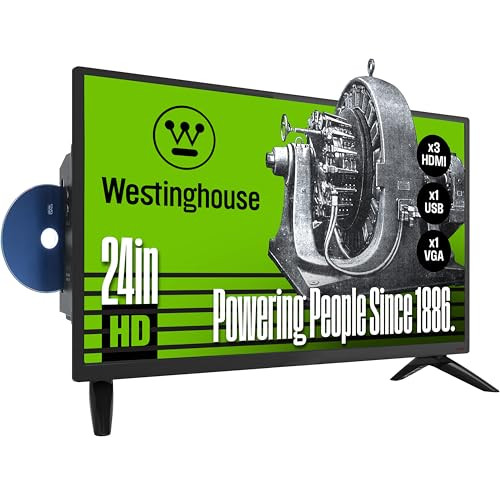 Westinghouse 24 Inch TV with DVD Player Built in, HD LED Small Flat Screen Non-Smart Television D... | Amazon (US)