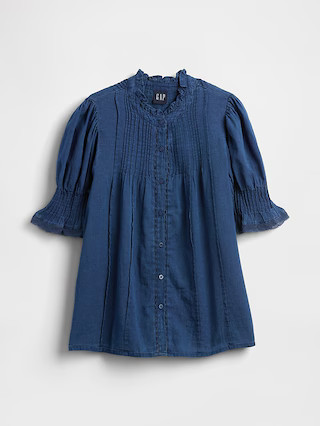 Ruffle Pintuck Shirt | Gap (US)