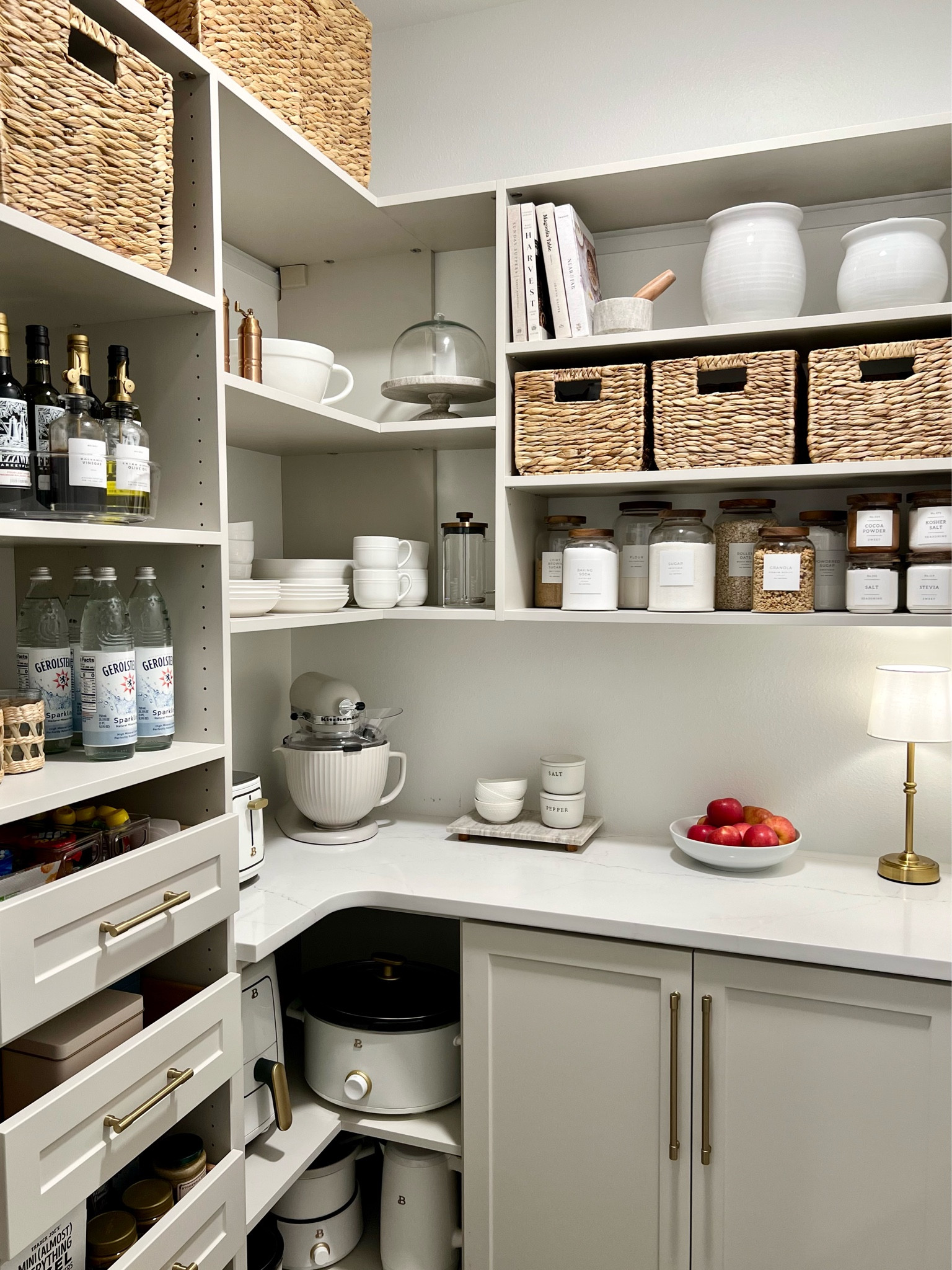 All things pantry! 

Pantry / storage / canisters / glass jars / organization / labels / battery light / battery lamp / mixer / baskets / dinnerware / marble tray / salt pepper / cake stand / coffee press / magnolia : hearth and hand / Target / quartz / mortar pestle / organization / containers / champagne bronze / cabinet pulls / cabinet hardware / mixing bowl  

#LTKHome #LTKFindsUnder100 #LTKFindsUnder50