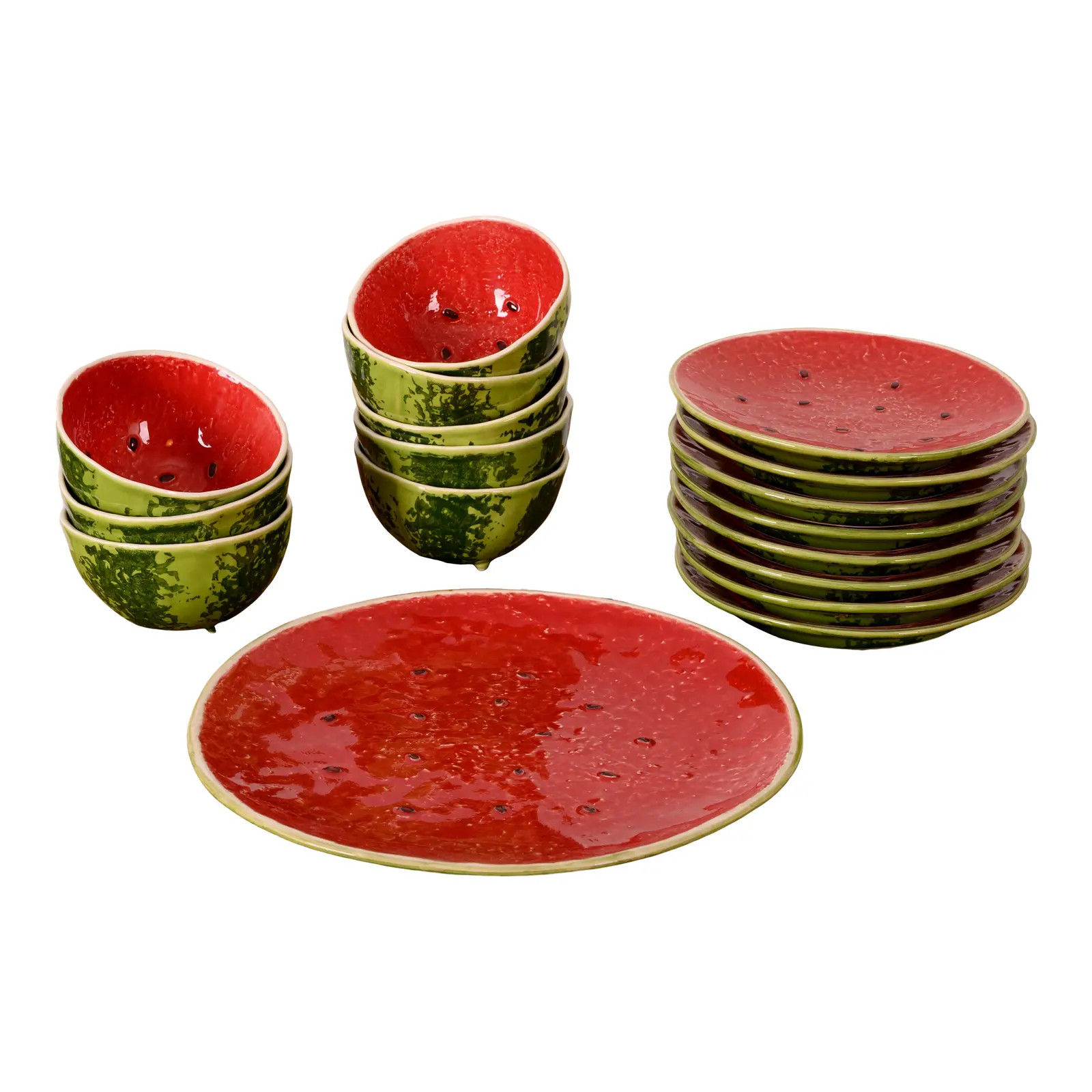 Bordallo Pinheiro Watermelon Dishes | Chairish