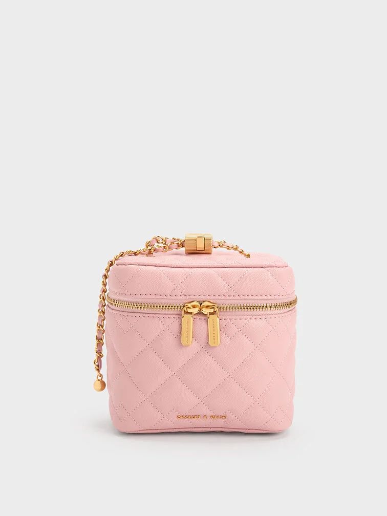 Nezu Quilted Boxy Bag - Light Pink | Charles & Keith US