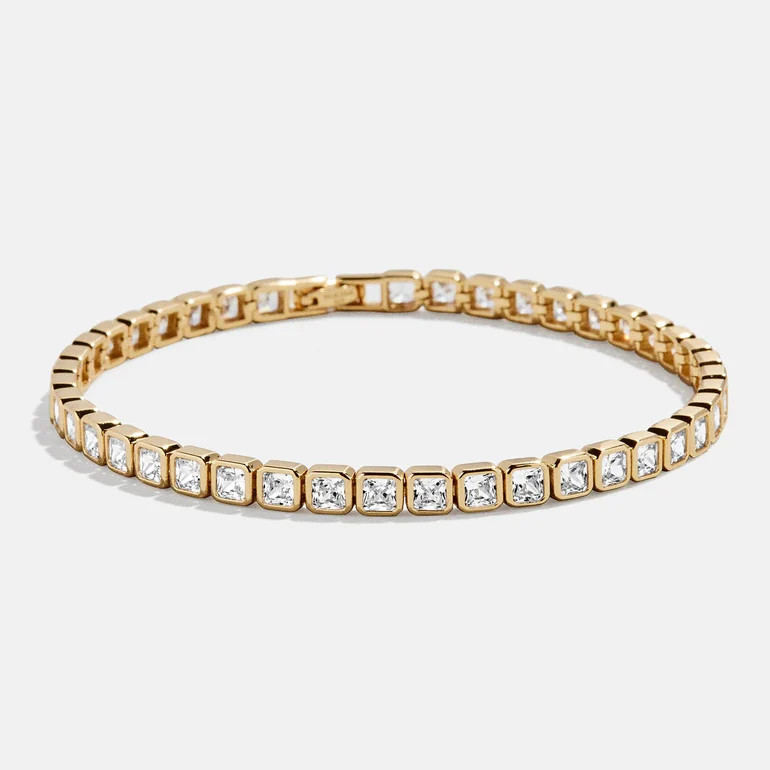 Kristin 18K Gold Tennis Bracelet - Square Bezel | BaubleBar