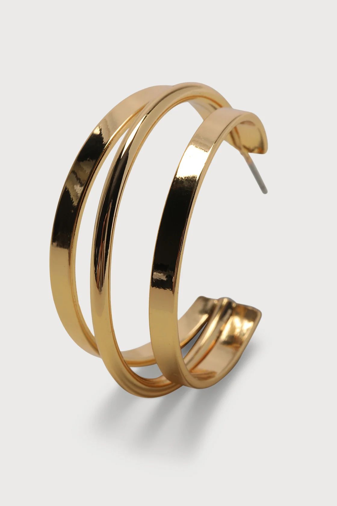 Any Excuse 14KT Gold 3D Hoop Earrings | Lulus (US)