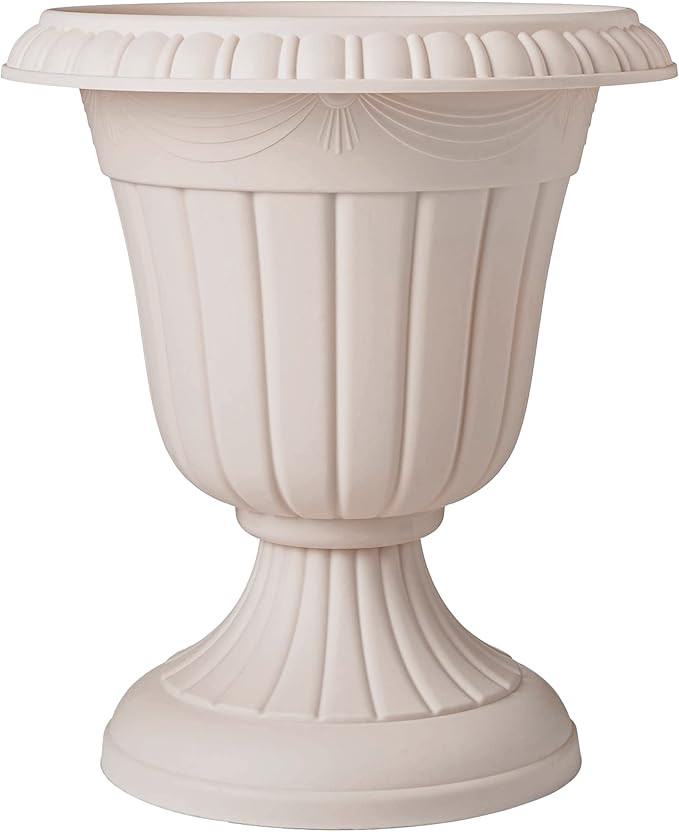 Arcadia Garden Products PL10TP Classic Traditional Plastic Urn Planter Indoor/Outdoor, 15" x 13",... | Amazon (US)
