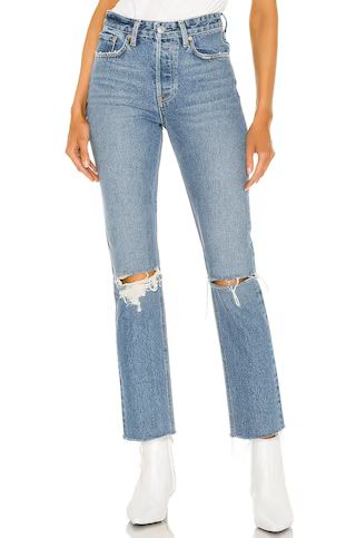 GRLFRND Karolina High Rise Straight Crop in The Valley from Revolve.com | Revolve Clothing (Global)