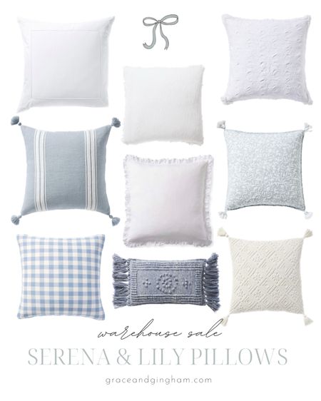 Serena & Lily Private Warehouse Sale // So many cute throw, lumbar, and euro pillow options to choose from at great prices! These are bound to sell out! ✨

serena and lily // coastal decor // blue throw pillows // preppy decor // classic decor

#LTKsalealert #LTKunder100 #LTKhome