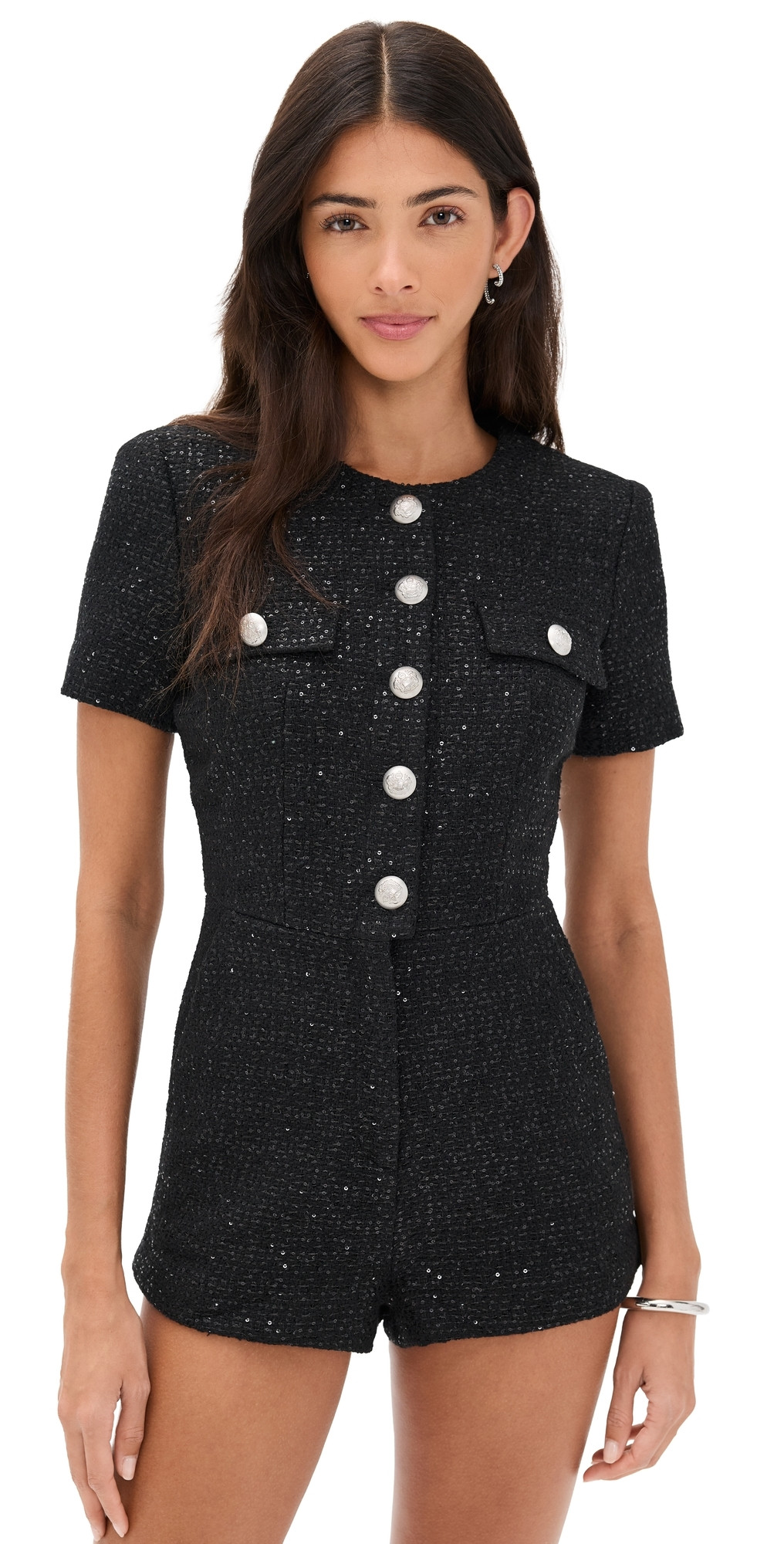 BARDOT Estelle Boucle Romper Black 4 | Shopbop