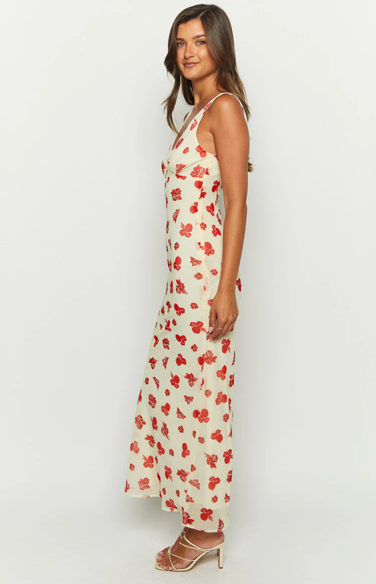 Alonica Rosie Cream Maxi Dress | Beginning Boutique (US)