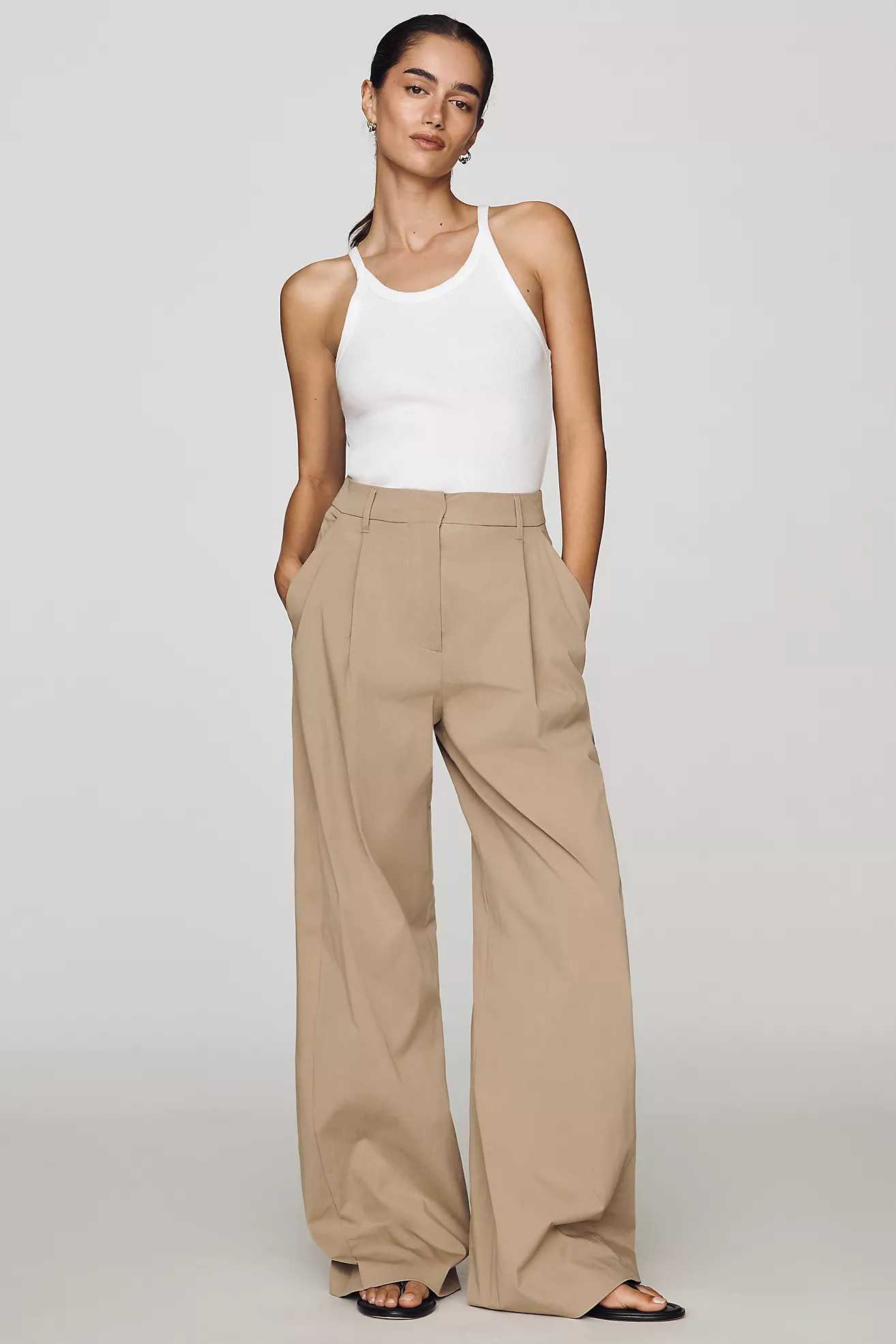 BAYSE Scout Pleated Wide-Leg Trousers | Anthropologie (US)