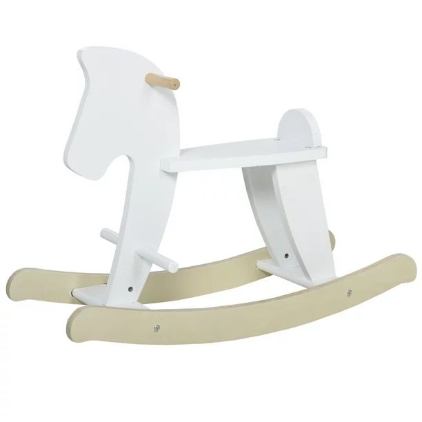 Qaba Wooden Rocking Horse Toddler Baby Ride-on Toys for Kids 3-6 Years with Classic Design & Soli... | Walmart (US)