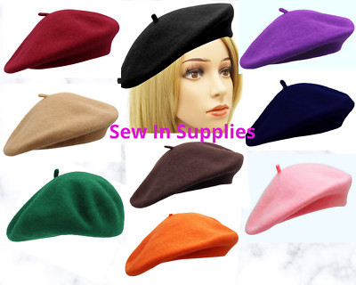 Premium Italian 85% Wool French Chic Beret Hat Ladies Winter Autumn Spring Trend | eBay US
