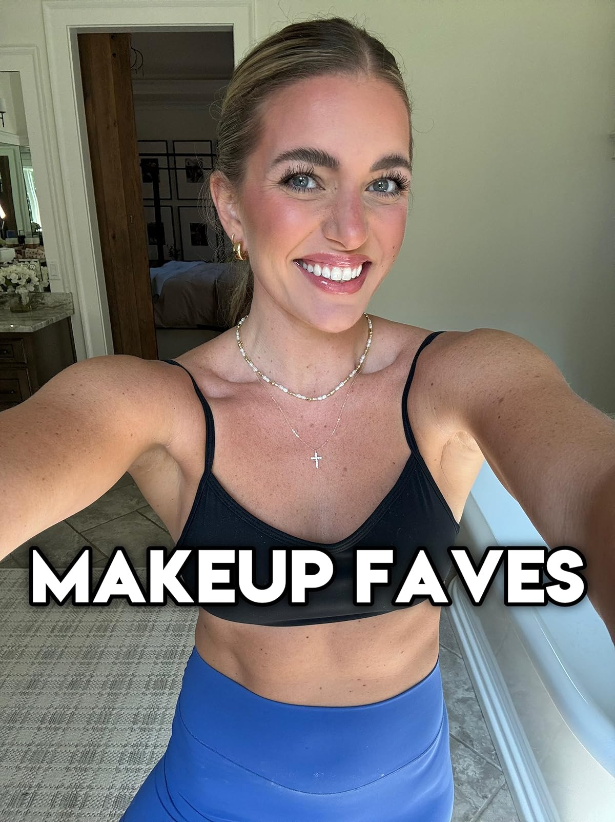 Everyday makeup faves! How I set my undereye to prevent makeup from transferring aka raccoon eyes. Also helps with creasing. These are all the products I use every day. My mascara, lip gloss in shade watermelon, fave powder bronzer hula & fave powder blush shade Shellie, my brow pen in ash brown, fave brow lamination gel, bronzing face drops, fave double cleanser (been using for over 6 years) oil gets all makeup off, & my necklaces + jewelry + self tanner! :) | Amazon (US)