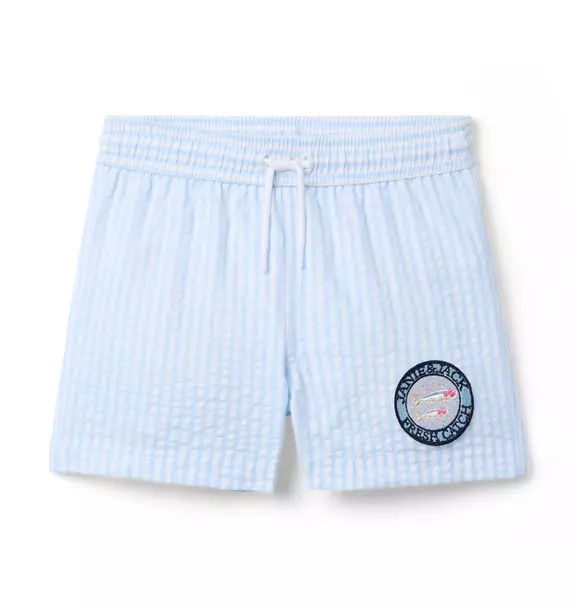 Seersucker Striped Swim Trunk | Janie and Jack