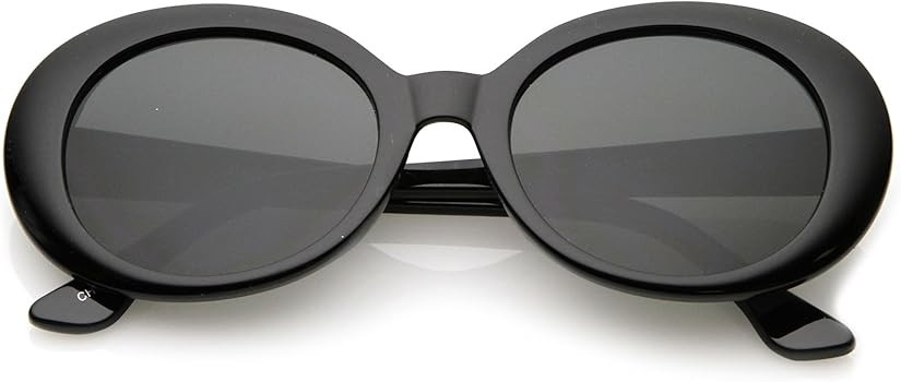 zeroUV - Large Clout Goggles Thick Oval Frame Sunglasses with Round Lens 53mm | Amazon (US)
