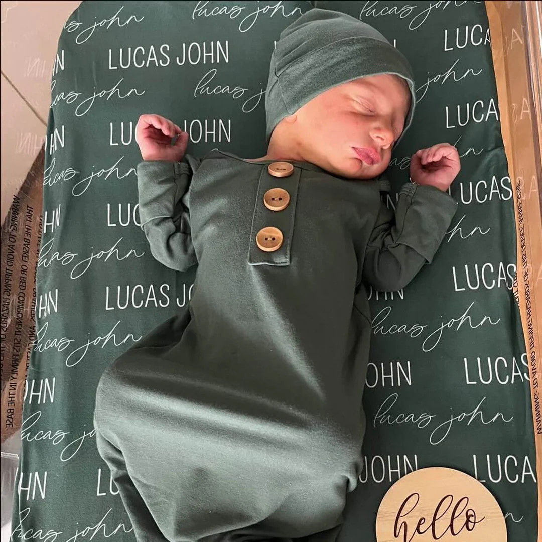 Emerald Bamboo Knotted Gown & Hat* | Caden Lane