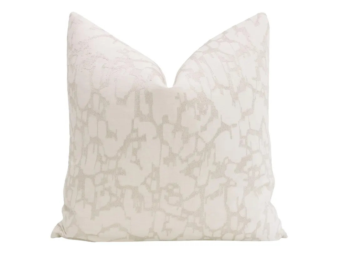 Pastiche Linen // Alabaster Pillow | abstract linen pattern | linen pattern pillow | neutral abst... | Etsy (US)