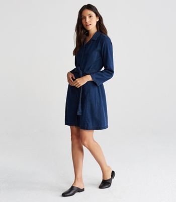 Tencel Organic Cotton Denim Shirt Dress | Eileen Fisher