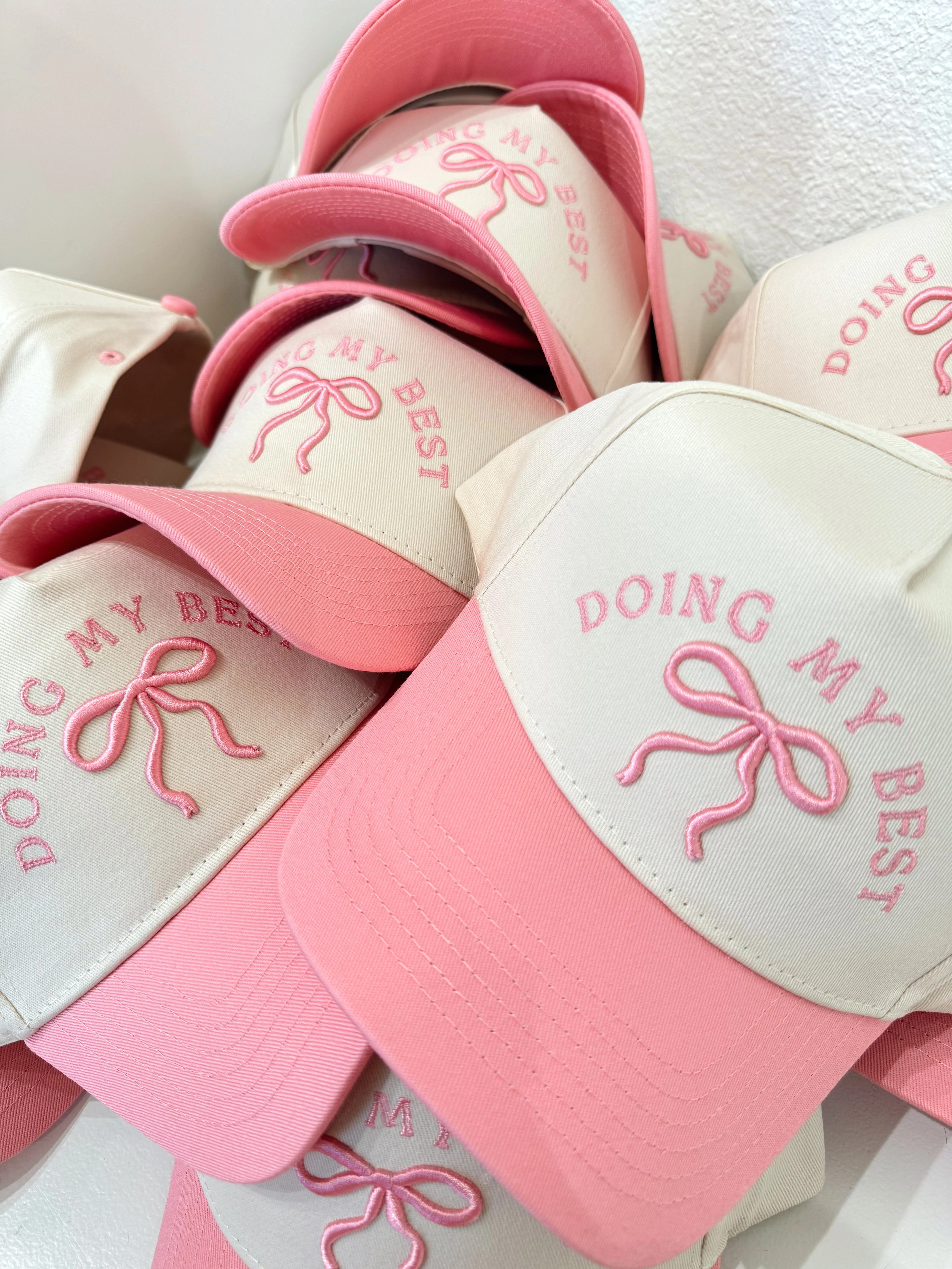 Doing My Best - Pink Vintage Trucker Hat | LINNY CO LLC