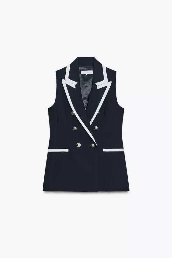 CONTRAST TRIM VEST | Zara US