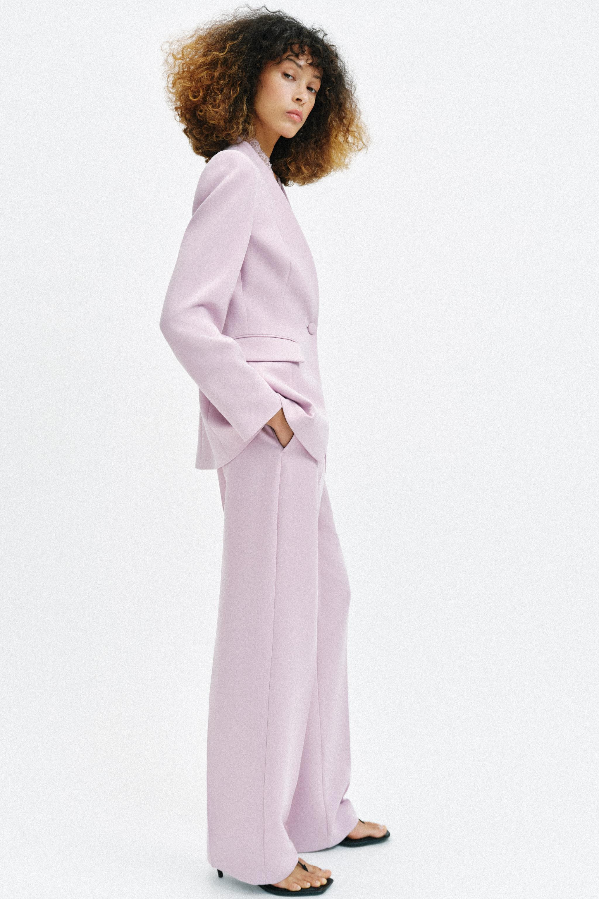 FITTED BLAZER WITH LACE EPAULETTES | Zara UK